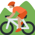 🚵🏽 person mountain biking: medium skin tone display on Twitter